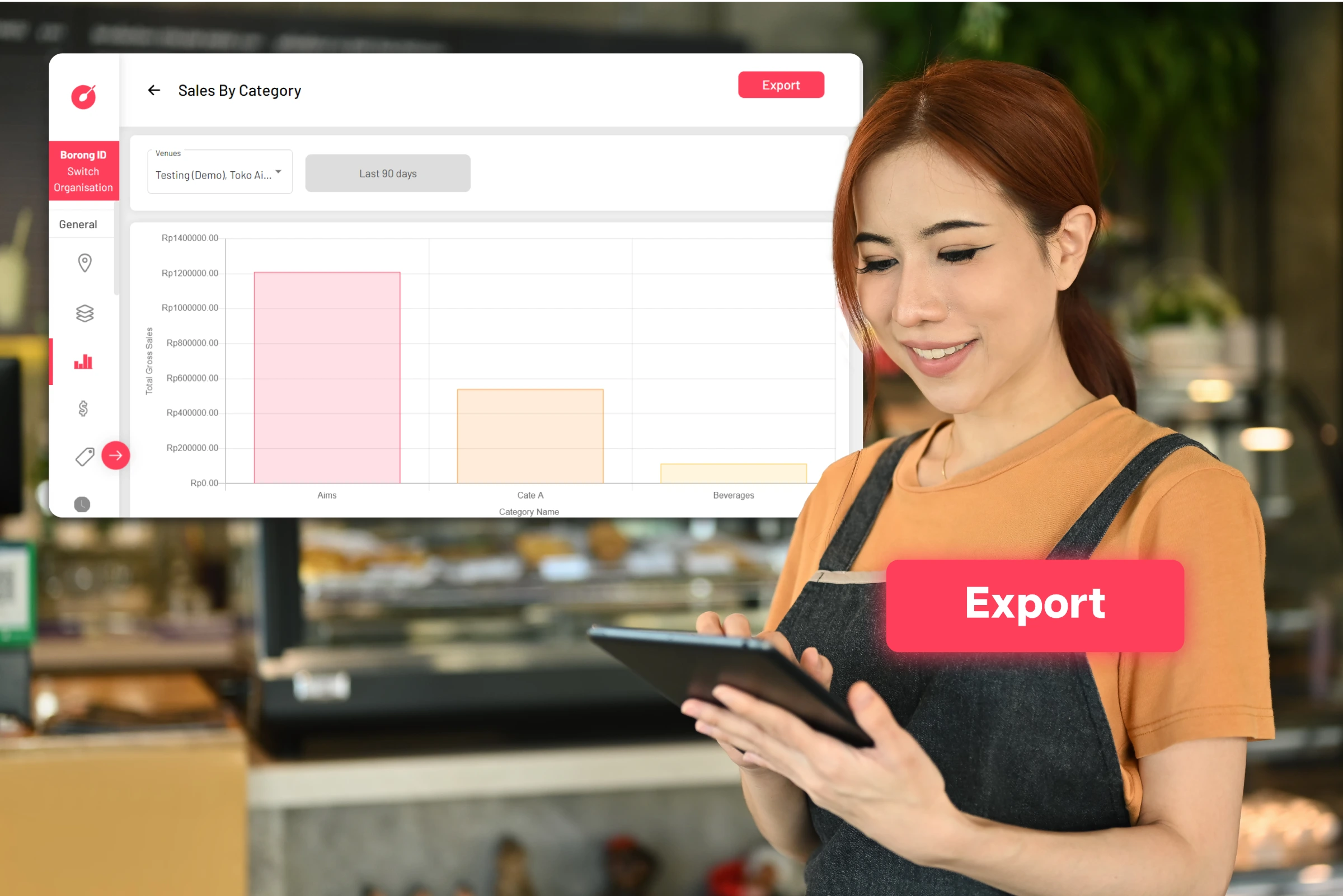 Export atau Download Laporan Penjualan