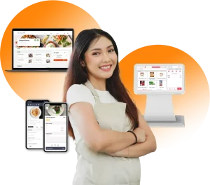 perempuan aplikasi kasir online